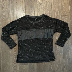 Kut From The Kloth Sweater Black with Gold Glitter Large